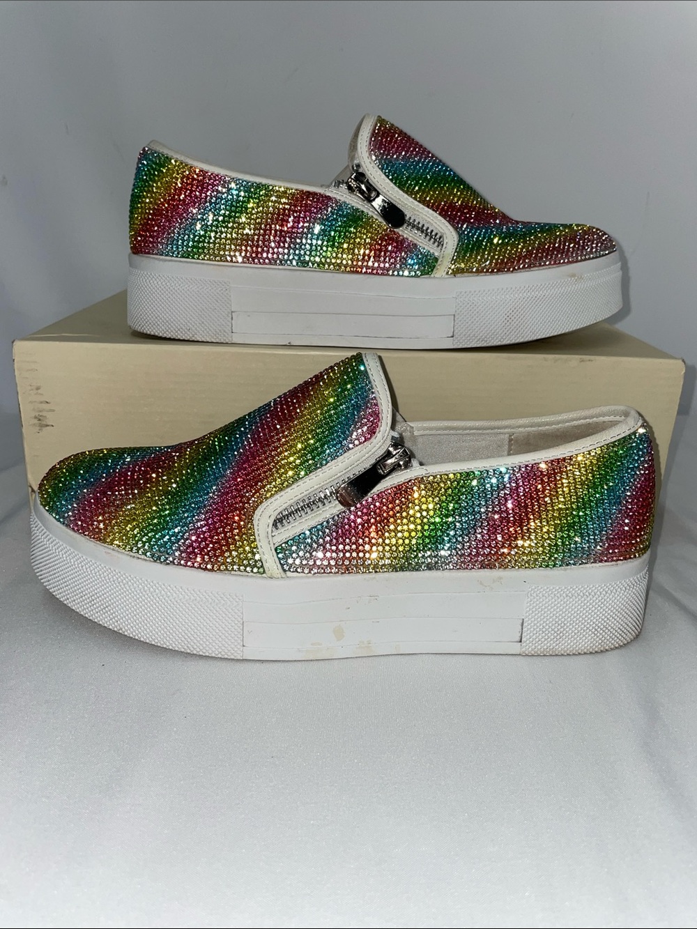 VIGO FIORE COPE 3 SIDE ZIP RAINBOW SNEAKERS FTL-05-142